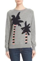 Women's Chinti And Parker Reverse Intarsia Palm Tree Cashmere Sweater