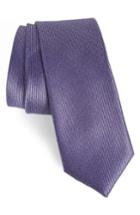 Men's Calibrate Heathered Solid Silk Tie, Size - Purple