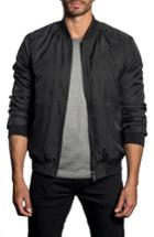 Men's Jared Lang Star Print Bomber Jacket, Size - Black