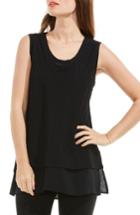 Women's Two By Vince Camuto Mixed Media Top - Black