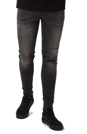 Men's Topman Ripped Spray-on Skinny Fit Jeans
