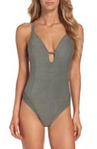 Women's Lucky Brand Suede With Me One-piece Swimsuit - Green