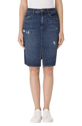 Women's J Brand Carolina Super High Waist Denim Skirt - Blue