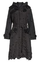 Women's Simone Rocha Beaded Floral Quilted Parka Us / 6 Uk - Black