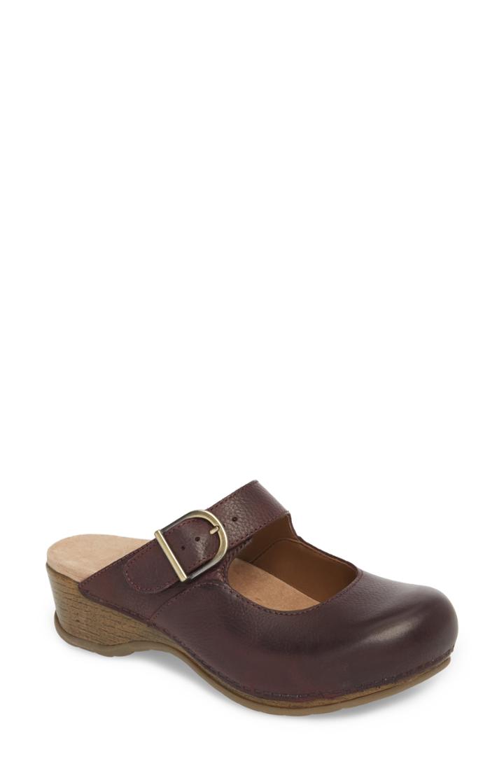 Women's Dansko 'martina' Mary Jane Buckle Clog .5-12us / 42eu M - Red