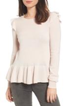 Women's Rebecca Minkoff Regina Ruffle Wool & Cashmere Sweater, Size - Pink