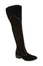 Women's Matisse Studded Western Over The Knee Boot .5 M - Black