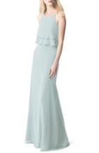 Women's Jenny Yoo Charlie Ruffle Chiffon Gown (similar To 14w) - Blue