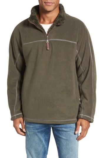 Men's True Grit Bonded Polar Fleece Lined Pullover - Green