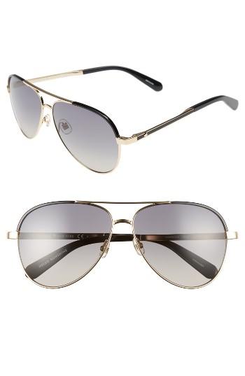 Women's Kate Spade New York Amaris 59mm Sunglasses - Gold/ Black