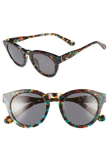 Women's Diff Dime Ii 48mm Retro Sunglasses - Matte Black/ Gold