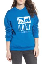 Women's Obey International Conspiracy Sweatshirt - Blue