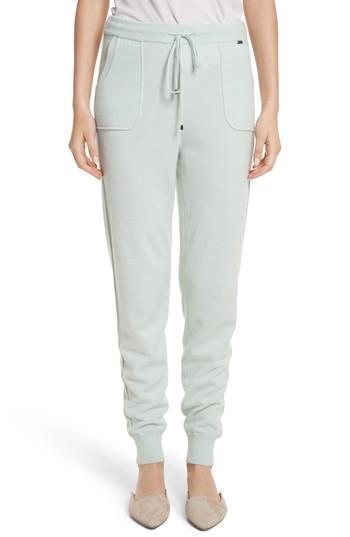 Women's St. John Collection Cashmere Jersey Sweatpants, Size - Green
