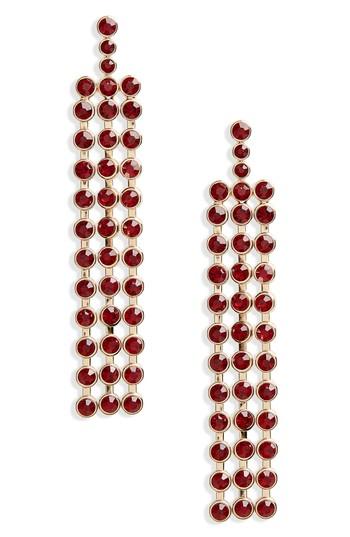 Women's Kitsch Stone Fringe Drop Earrings
