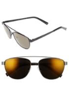 Women's Kendall + Kylie Lexi 56mm Navigator Sunglasses - Black/ Smoke/ Gold Mirror