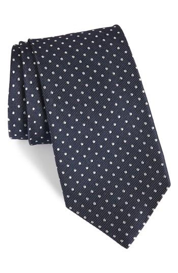 Men's Nordstrom Men's Shop Sturridge Dot Silk Tie, Size - Blue