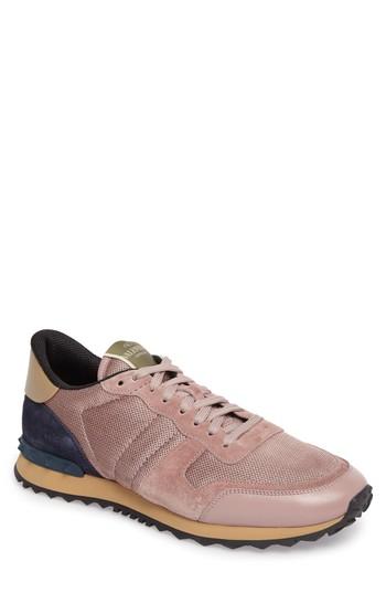 Men's Valentino Garavani Nylon Rockrunner Sneaker Us / 41eu - Pink