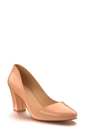 Women's Shoes Of Prey Block Heel Pump .5 D - Beige