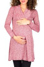 Women's Nom Maternity 'tanya' Jersey Maternity Tunic - Burgundy