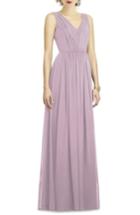Women's Dessy Collection Shirred Shimmer Chiffon Gown