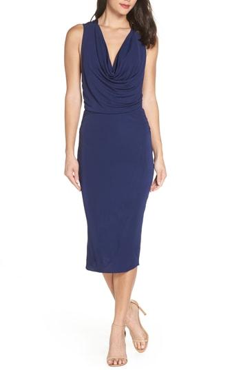 Women's Maria Bianca Nero Elise Cowl Neck Sleeveless Dress - Blue