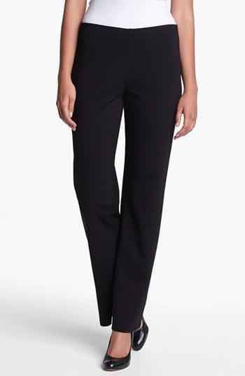Women's Eileen Fisher Straight Leg Ponte Pants - Black