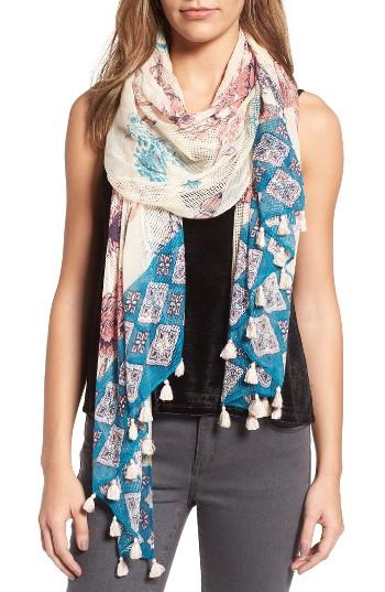 Women's Hinge Flora Bora Tassel Scarf