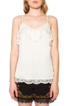 Women's Willow & Clay Ruffle Camisole, Size - Ivory