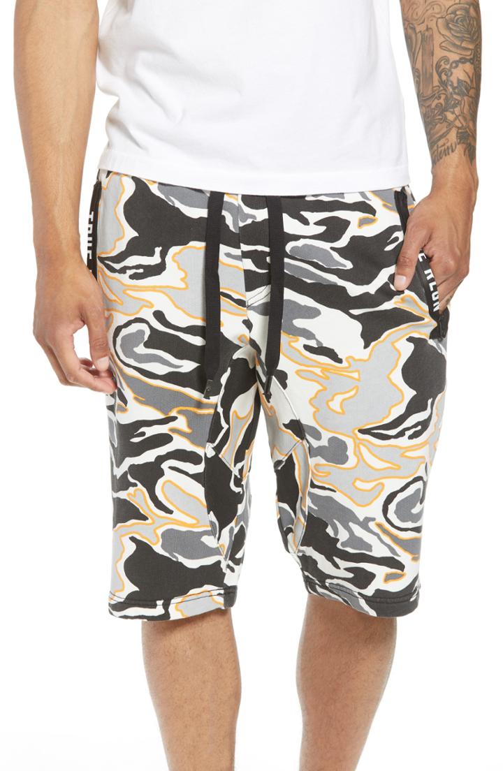 Men's True Religion Brand Jeans Exposed Zip Sweat Shorts