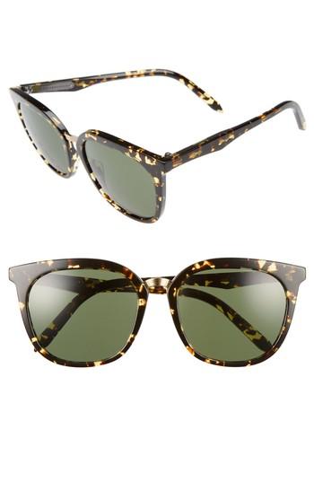 Women's Victoria Beckham Combination Classic 56mm Sunglasses - Amber Tortoise Shell
