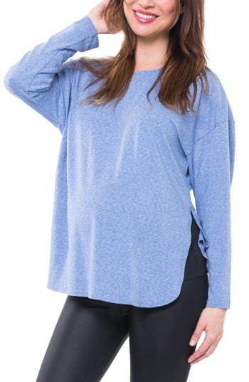 Women's Nom Maternity Gemma Jersey Nursing & Maternity Top - Blue