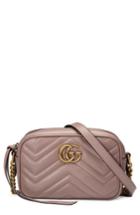 Gucci Gg Marmont 2.0 Matelasse Leather Shoulder Bag - Beige