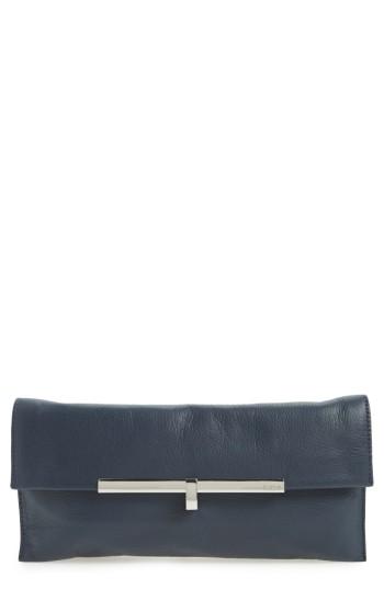 Botkier Bleeker Leather Clutch - Blue