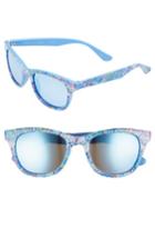 Women's Lilly Pulitzer Maddie 52mm Polarized Mirrored Sunglasses - Fantasy Garden/ Aqua