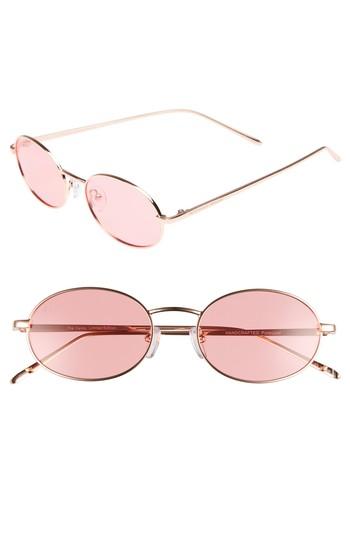 Women's Prive Revaux X Madelaine Petsch The Candy 50mm Round Sunglasses - Gold/ Burn Red