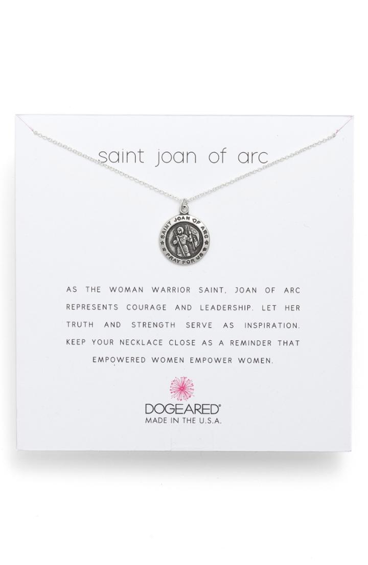 Women's Dogeared Saint Joan Of Arc Pendant Necklace