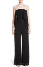 Women's Fuzzi Popover Strapless Floral Print Tulle Jumpsuit