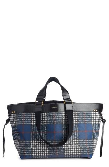 Isabel Marant Wardy Plaid Tote - Blue