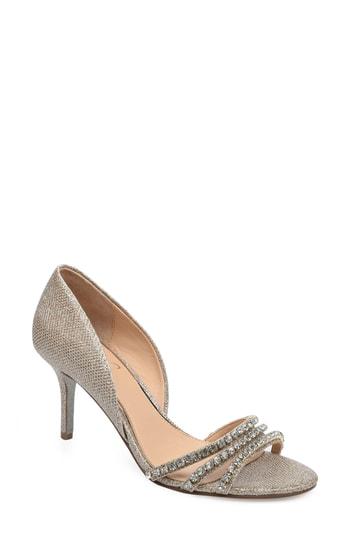 Women's Jewel Badgley Mischka Jean Sandal M - Metallic