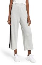 Women's Bp. Sporty Wide Leg Crop Pants, Size - Grey