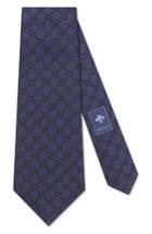 Men's Gucci Arend Print Silk Tie, Size - Blue