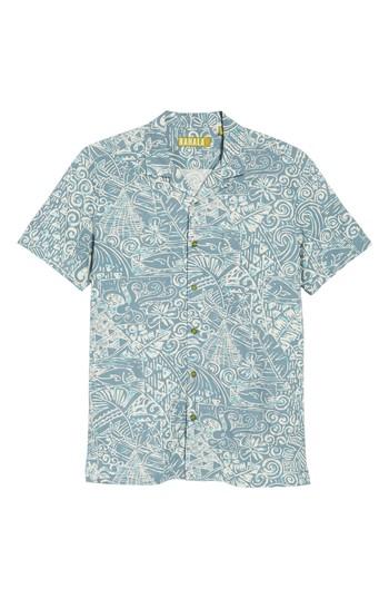Men's Kahala The Shoals Trim Fit Camp Shirt, Size - Grey