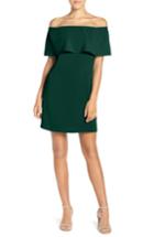 Petite Women's Charles Henry Off The Shoulder Dress P - Green