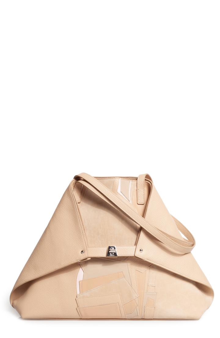 Akris Small Ai Pieced Leather Tote -