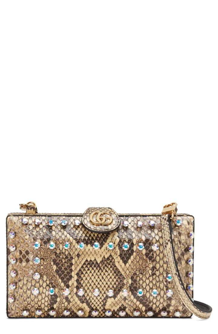 Gucci Broadway Genuine Python Minaudiere -
