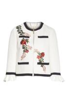 Women's Ted Baker London Aimmii Embroidered Jacket - Ivory