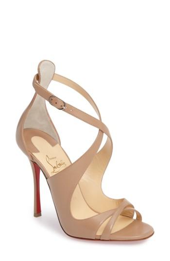Women's Christian Louboutin Malefissima Sandal .5us / 35.5eu - Beige