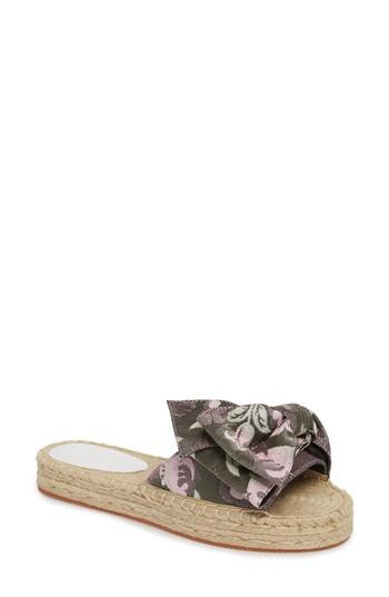 Women's Rebecca Minkoff Giana Bow Slide Sandal .5 M - Green