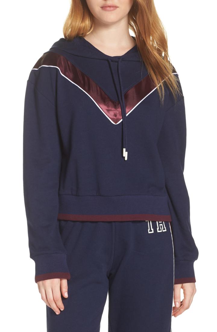 Women's Tommy Hilfiger Satin Trim Hoodie