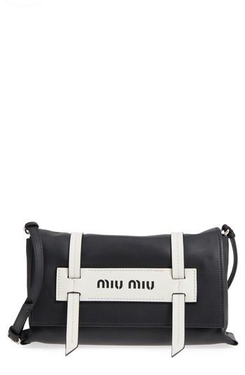 Miu Miu Small Grace Calfskin Shoulder Bag - Black